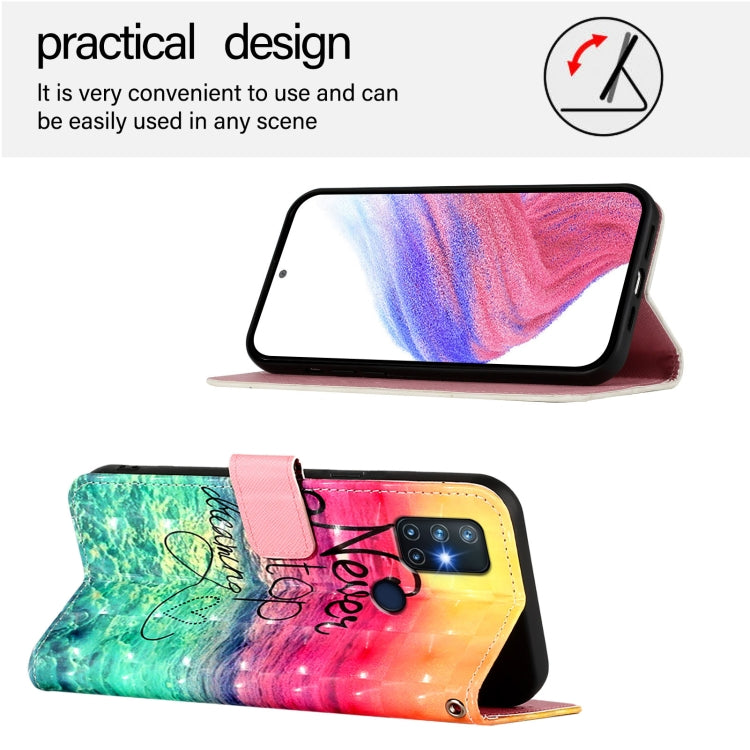 Funda de Cuero con Tapa Horizontal y Pintura 3D para OnePlus Nord N10 5G (Chasing Dreams)