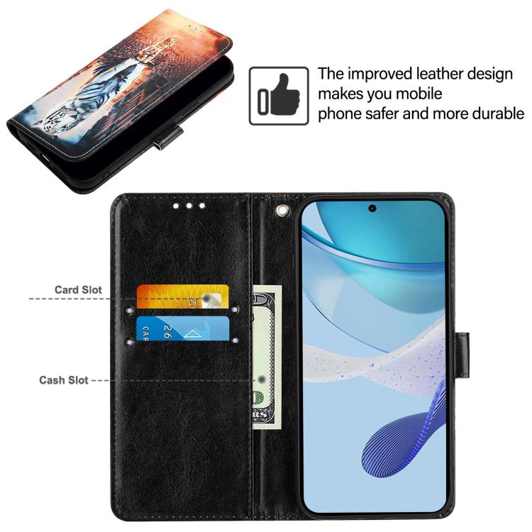 Funda de Teléfono Cuero OnePlus 13R Ace 5 5 Pro Patrón Gatos y Tigres