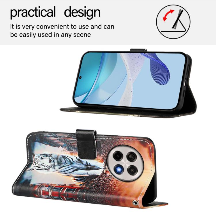 Funda de Teléfono Cuero OnePlus 13R Ace 5 5 Pro Patrón Gatos y Tigres