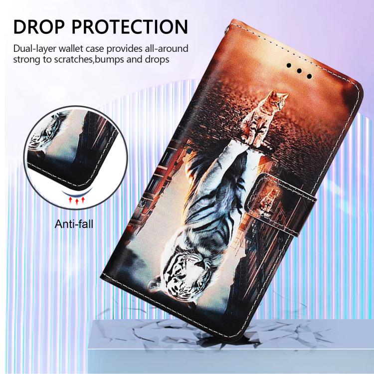 Funda de Teléfono Cuero OnePlus 13R Ace 5 5 Pro Patrón Gatos y Tigres