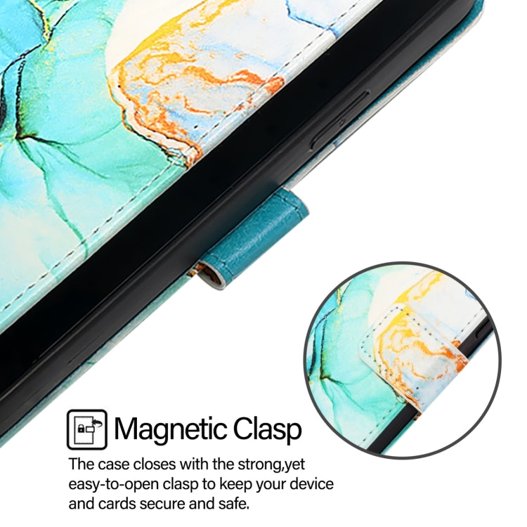 Funda de Cuero con Tapa y Diseño Mármol Pt003 para OnePlus Nord N10 5G (Verde)
