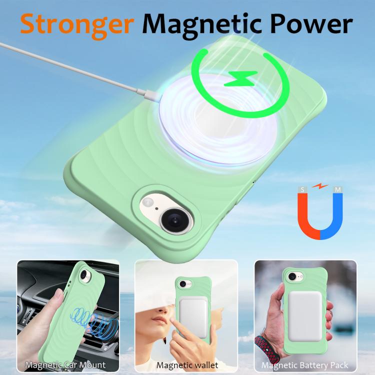 Funda de Silicona Líquida Magnética Magsafe para iPhone 16E (Verde)
