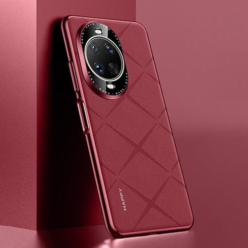 Funda de cuero liso para Huawei nova 14 Ultra (rojo vino)