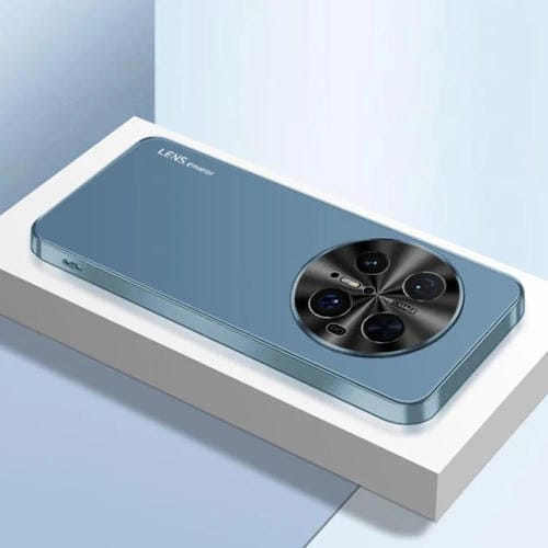 Funda Acrílico Esmerilado con Galvanoplastia para Huawei Mate 70 Pro+ (Azul Marino)