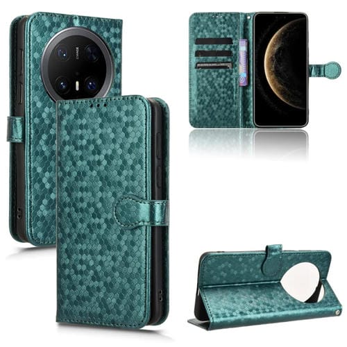 Funda de Cuero Huawei Mate 70 Pro/70 Pro+ Textura de Puntos Panal (Verde)