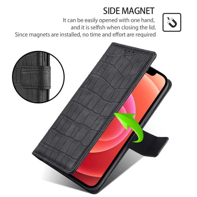 Funda de Piel con Cierre Magnético para Teléfono Itel P65 (Negra)