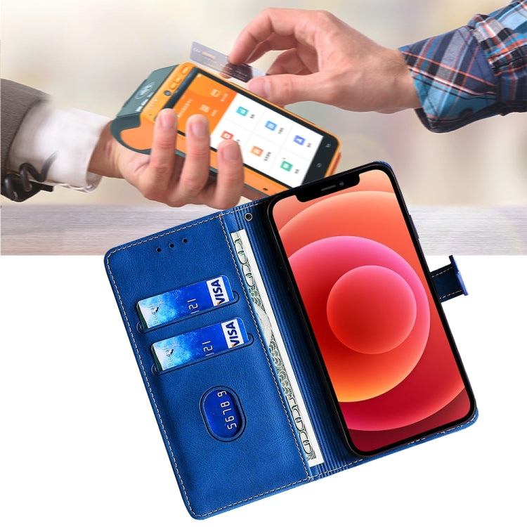 Funda de Cuero con Hebilla Magnética para Itel A50 4G (Azul) Tacto Agradable