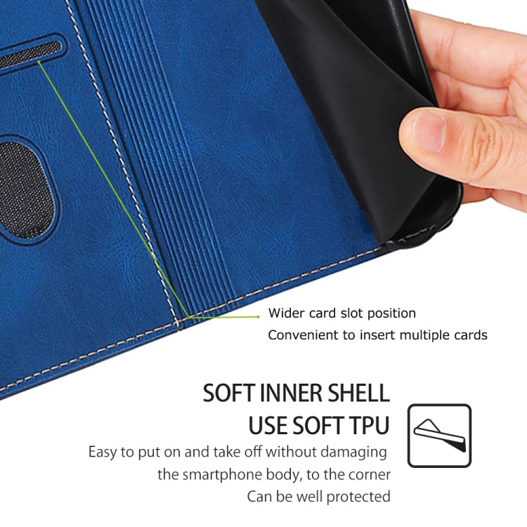 Funda de Cuero con Hebilla Magnética para Itel P65 (Azul) con Tacto Agradable