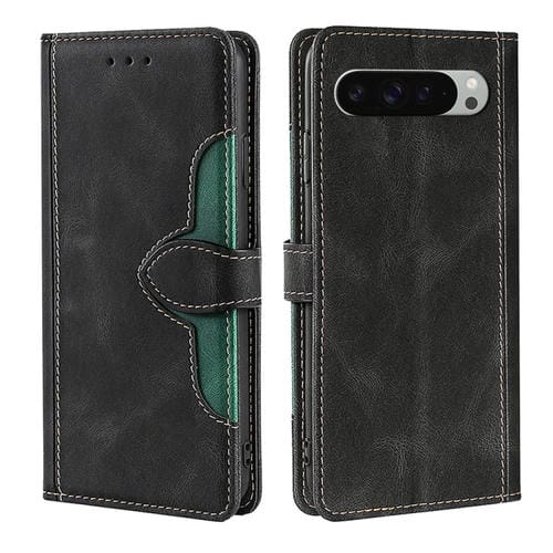 Funda de Cuero con Hebilla Magnética para Google Pixel 9 Pro XL (Negra)