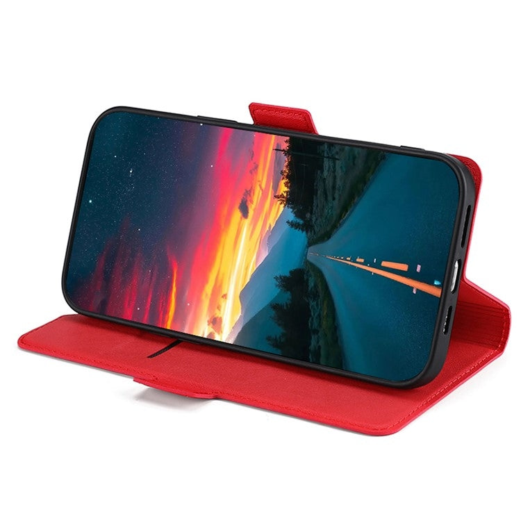 Funda de Cuero con Tapa Horizontal y Hebilla Lateral para Teléfono Itel A50C 4G (Rojo)