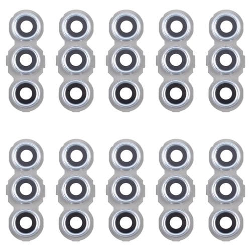 Tampa da Lente da Câmara Traseira Samsung Galaxy M55 SM-M556 (10 Peças) (Prateada)