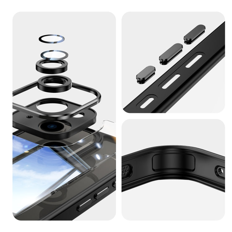 Funda de Teléfono para iPhone 15 con Armadura de TPU Híbrida Acrílica a Prueba de Golpes (Negro) - MOVILSTORE