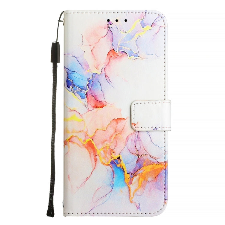 Funda de Cuero con Tapa para TCL 50 Pro Nxtpaper Pt003 con Diseño Mármol (Blanco Mármol Galaxy)