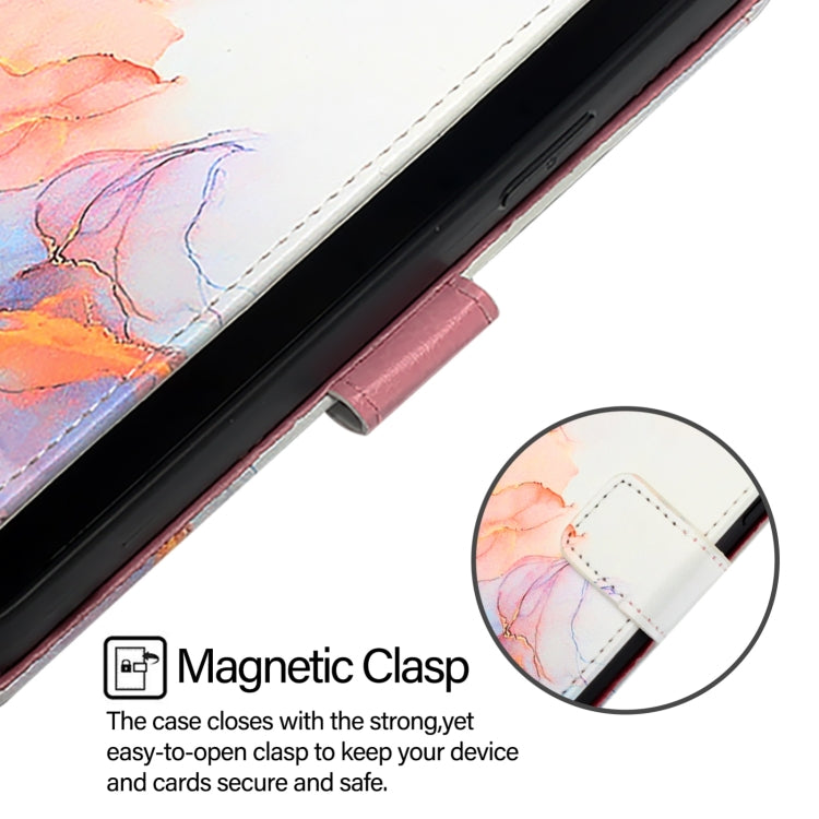 Funda de Cuero con Tapa para TCL 50 Pro Nxtpaper Pt003 con Diseño Mármol (Blanco Mármol Galaxy)