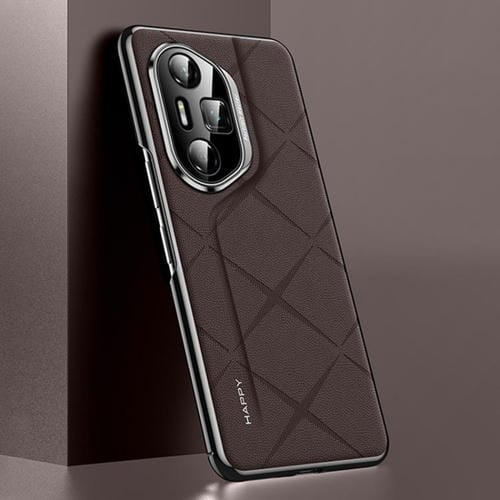 Funda de Cuero para Teléfono Honor 300 Pro con Tapa Dura (Marrón)