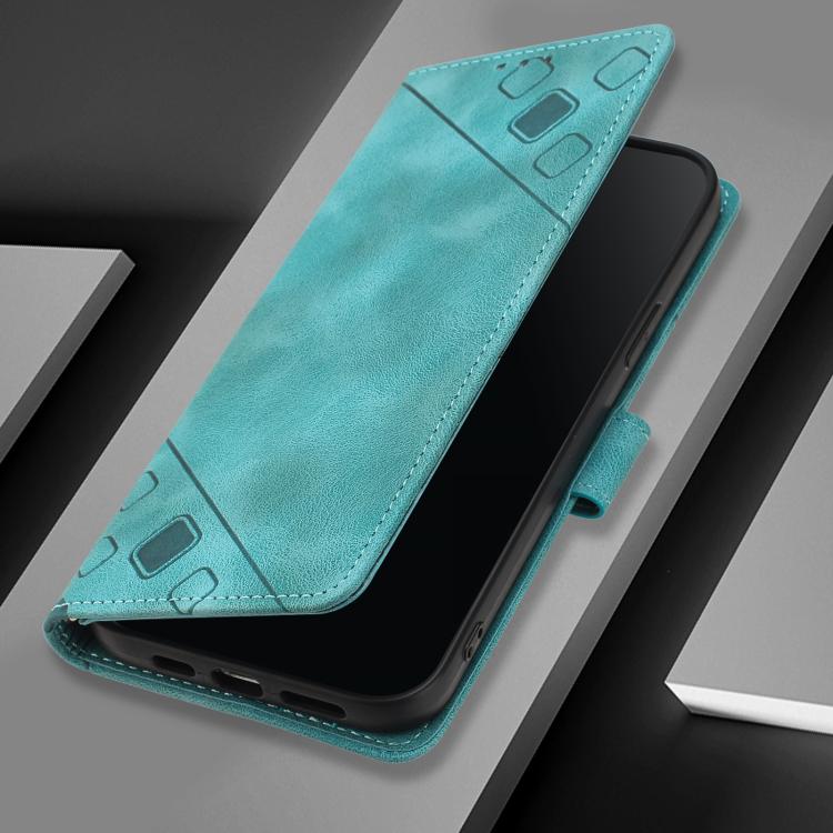Funda de piel con relieve para Infinix Smart 10 4G / Tecno Pop 10 (verde)