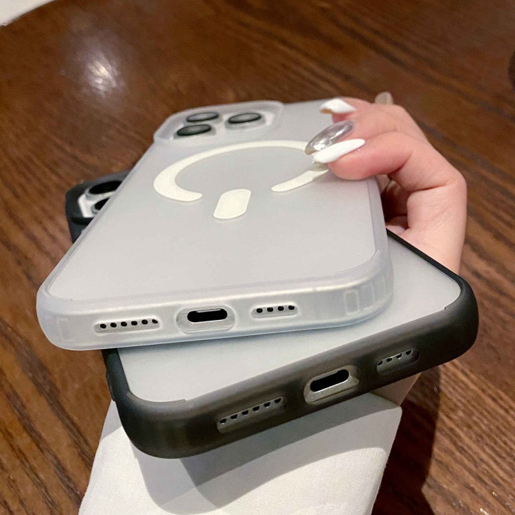 Estuche para Teléfono iPhone 15 Magsafe Transparente Esmerilado Doble Cara (Azul) - MOVILSTORE