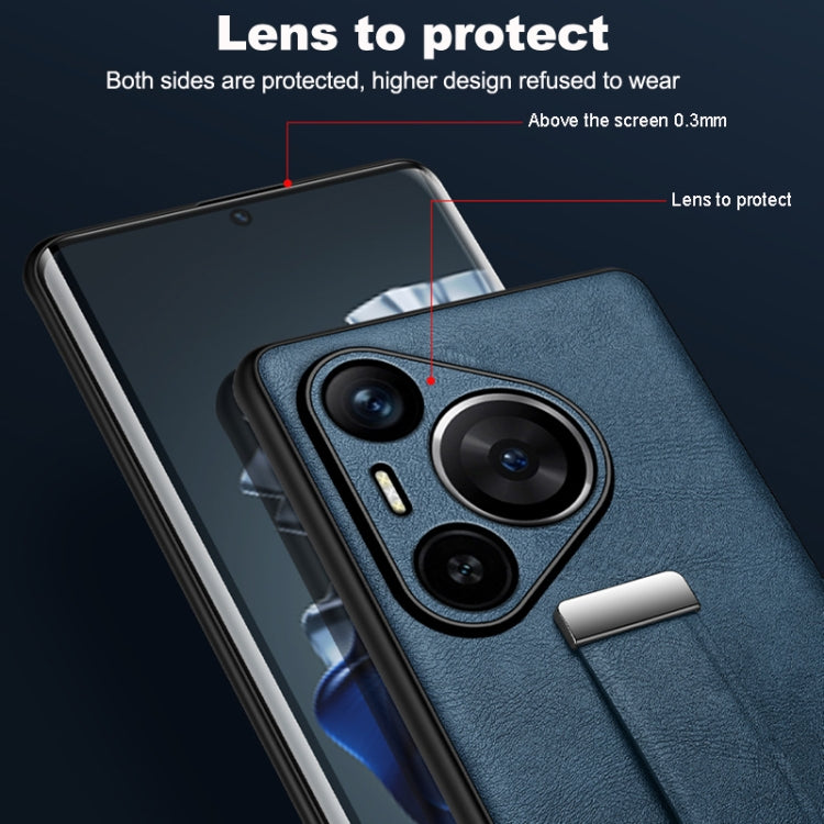 Funda para Teléfono Sulada Huawei Nova 13 Pro Textura Cuero Híbrido a Prueba de Golpes (Negro)