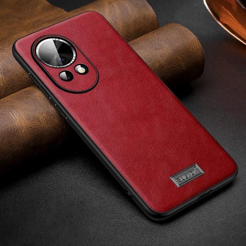 Funda de Teléfono Híbrida Huawei Nova 12/Nova 13 Sulada TPU a Prueba de Golpes (Rojo)