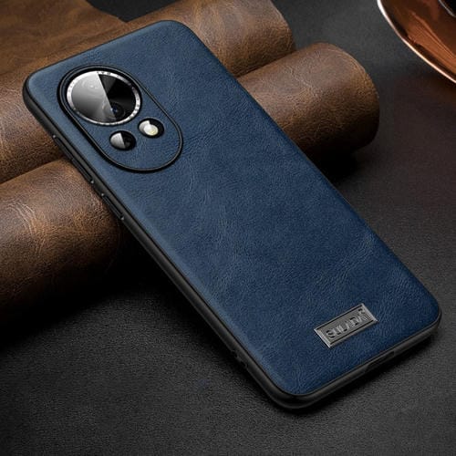 Funda de Teléfono Híbrida de Cuero y TPU para Huawei Nova 12/Nova 13 Sulada (Azul)