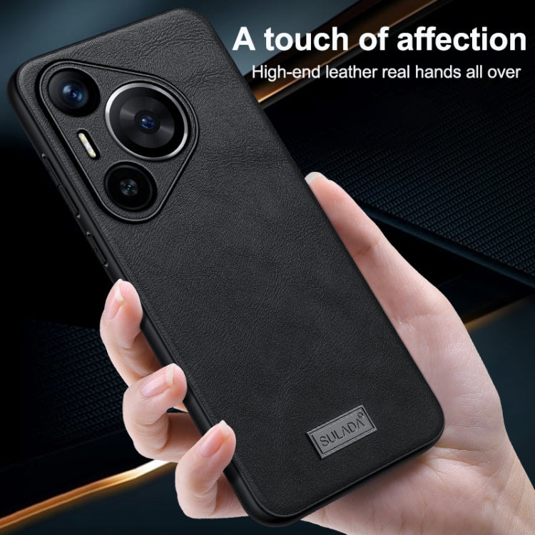Funda de Cuero Híbrida TPU para Huawei Mate 70 Sulada (Marrón) a Prueba de Golpes Hecha a Mano