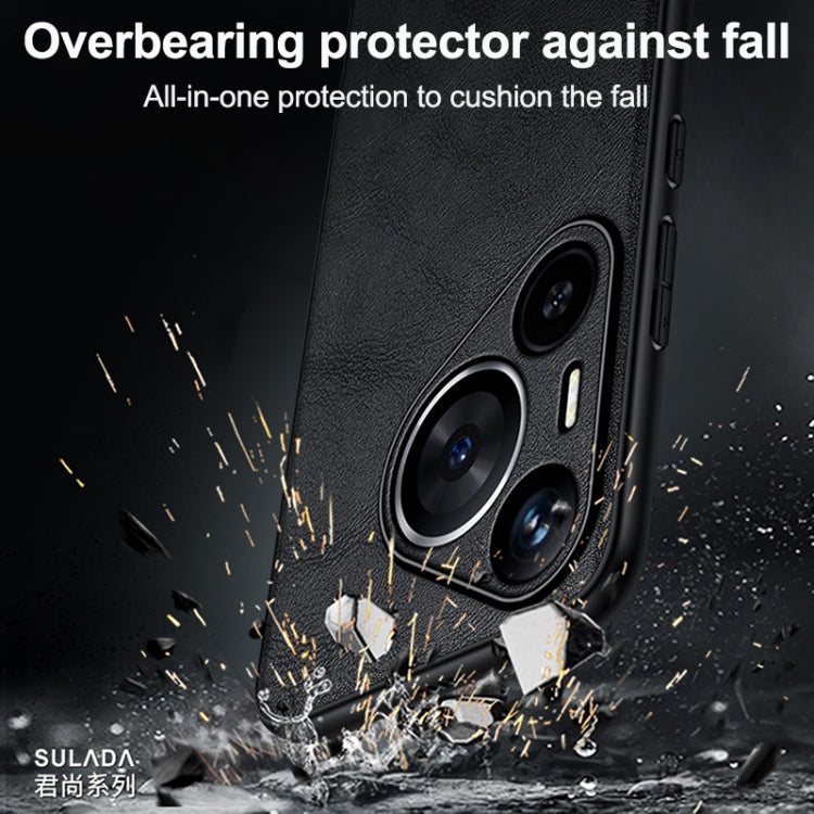 Funda de Teléfono Híbrida de Cuero y TPU para Huawei Nova 12/Nova 13 Sulada (Naranja)