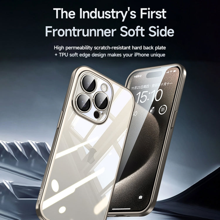 Funda para iPhone 15 Sulada Galvanoplastia Frosted PC + TPU a Prueba de Golpes (Púrpura) - MOVILSTORE