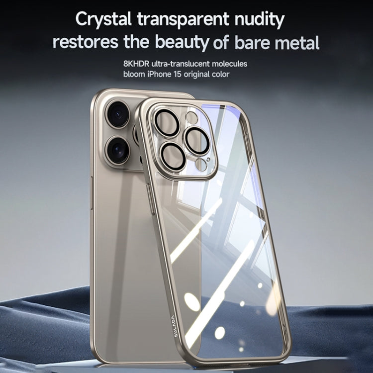 Funda para iPhone 15 Sulada Galvanoplastia Frosted PC + TPU a Prueba de Golpes (Púrpura) - MOVILSTORE