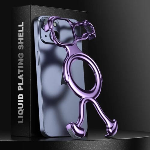 Estuche para Teléfono iPhone 15 Magsafe Hueco PC con Revestimiento Líquido (Púrpura) - MOVILSTORE