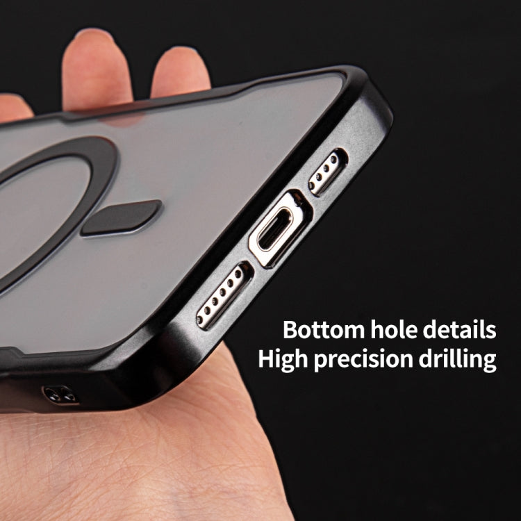 Funda para iPhone 15 Blade Magsafe Magnética Transparente para Teléfono PC (Negro) - MOVILSTORE