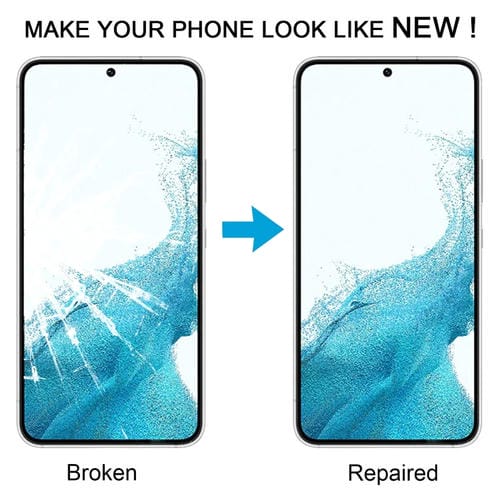 Lente de Vidrio Pantalla Frontal Samsung Galaxy S22 SM-S901B (10 Piezas) con Adhesivo OCA