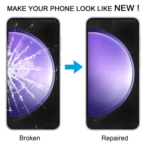 Objectif en verre extérieur Samsung Galaxy S23 FE SM-S711B avec adhésif OCA - (10 pièces)