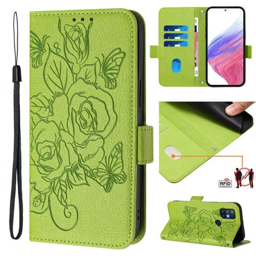 Funda de Cuero Antirrobo con Rfid para OnePlus Nord N10 5G (Verde)