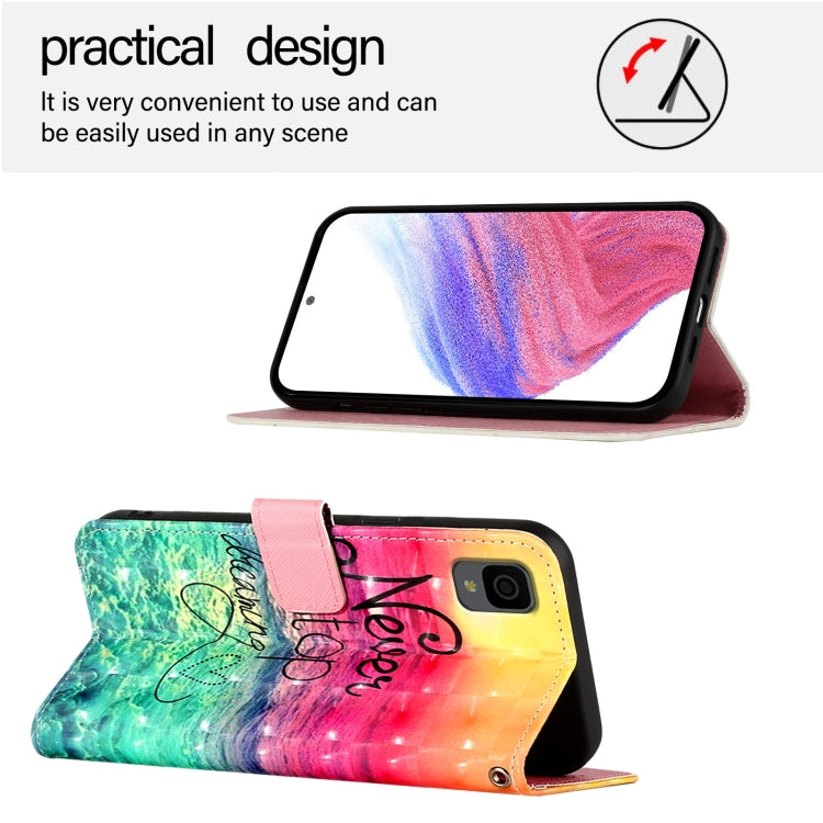 Funda de Cuero con Tapa Horizontal y Pintura 3D para TCL 30Z T602Dl (Chasing Dreams)
