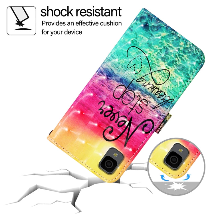 Funda de Cuero con Tapa Horizontal y Pintura 3D para TCL 30Z T602Dl (Chasing Dreams)