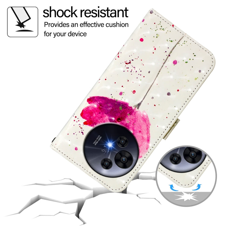 Funda de Cuero con Tapa Horizontal para Teléfono TCL 50 Pro Nxtpaper con Pintura 3D (Flor)