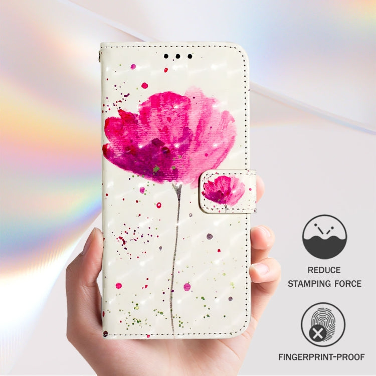 Funda de Cuero con Tapa Horizontal para Teléfono TCL 50 Pro Nxtpaper con Pintura 3D (Flor)