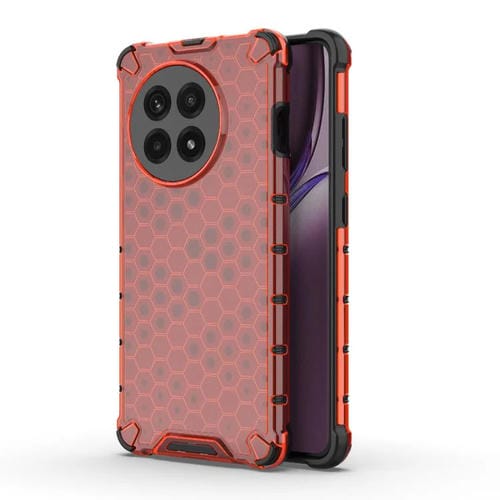 Funda Protectora PC y TPU para OnePlus Ace 5/Ace 5 Pro con Diseño Panal (Roja)