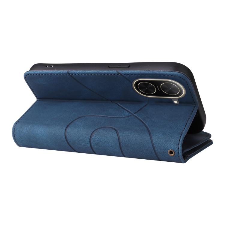 Funda de cuero con cremallera para Redmi A5 4G (171,7 mm) / Poco C71 (azul)