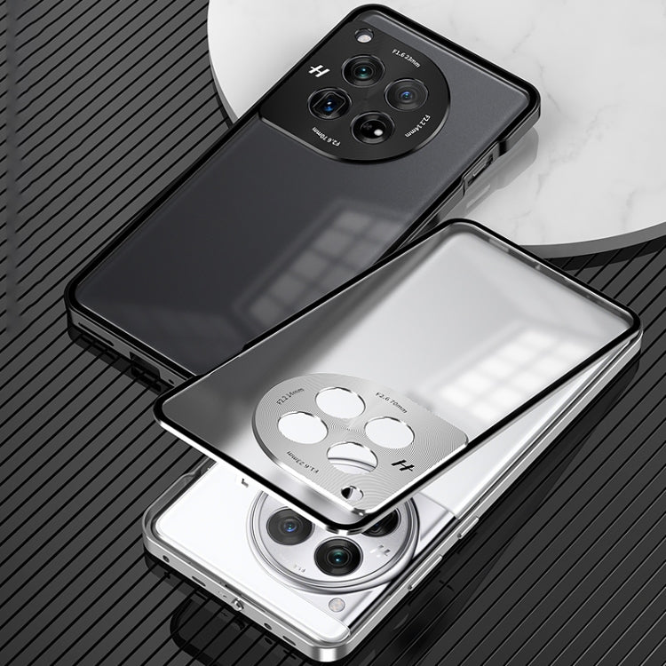 Estuche para Teléfono OnePlus 13 con Marco Metal Esmerilado y Hebilla a Presión (Verde Oscuro)