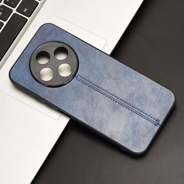 Funda para Teléfono Tecno Spark 30C Diseño de Vaca con Tarjeta de Costura (Azul)