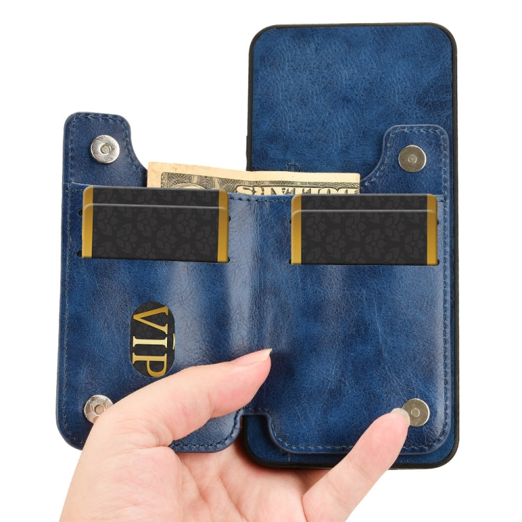 Funda para Teléfono Tecno Spark 30C Diseño de Vaca con Tarjeta de Costura (Azul)