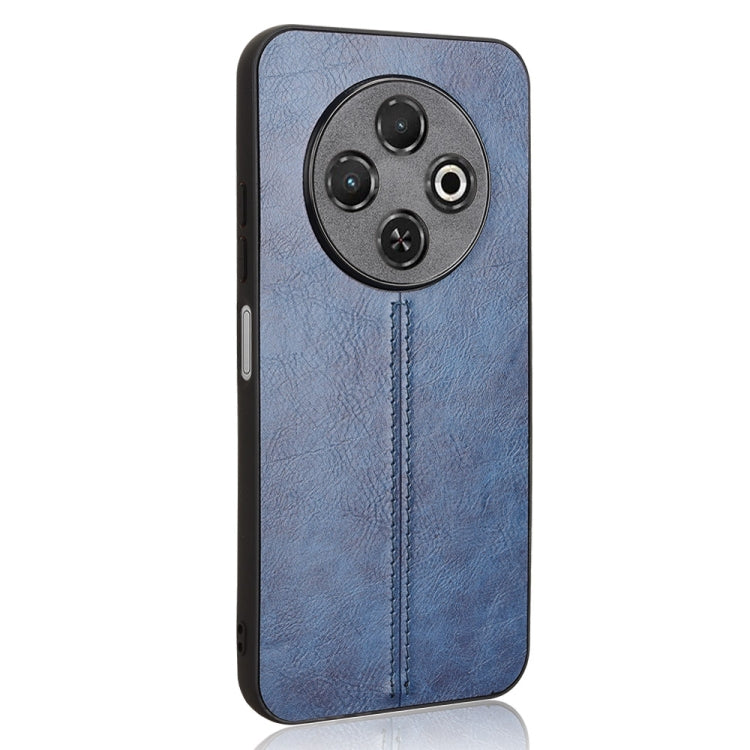 Funda para Teléfono Tecno Spark 30C Diseño de Vaca con Tarjeta de Costura (Azul)