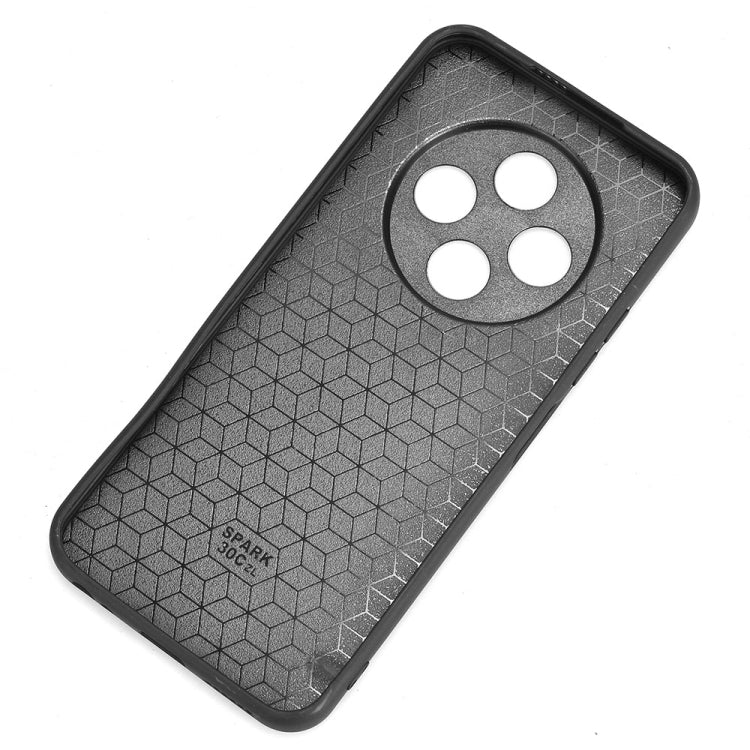Funda para Teléfono Tecno Spark 30C Diseño de Vaca con Tarjeta de Costura (Azul)