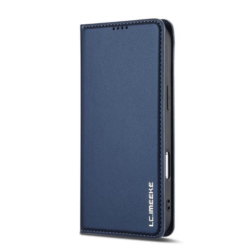 Funda de PU con textura fina esmerilada para iPhone 17 Air LC.IMEEKE L1 Series (azul)