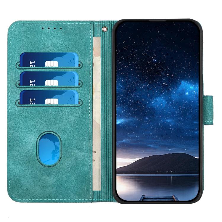 Funda de Cuero para Infinix Hot 12I con Diseño de Mariposas en Relieve y Cordón (Azul Claro)