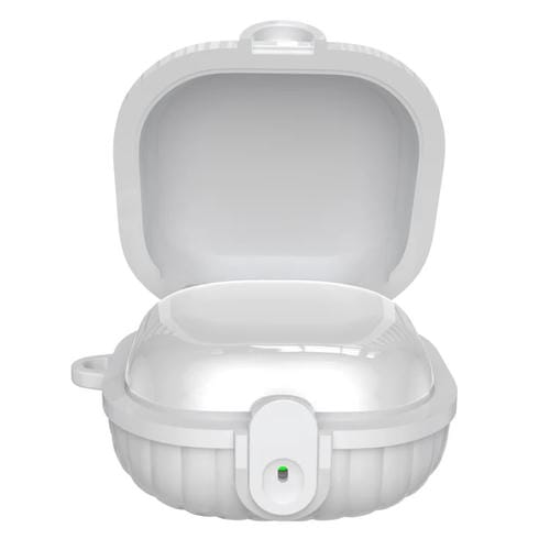 Estuche Protector para Auriculares Samsung Galaxy Buds2 con Carcasa y Cierre de Seguridad (Blanco)