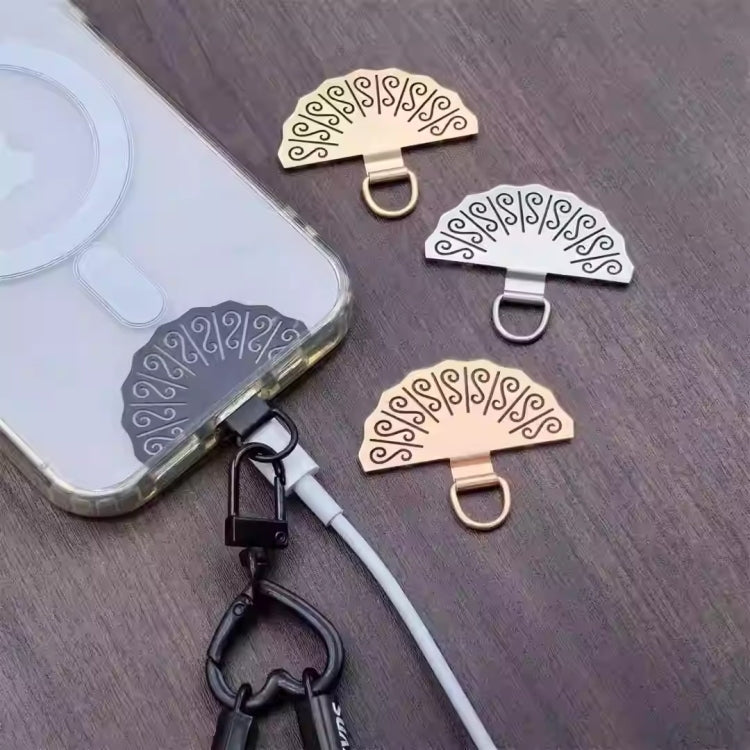 Junta de Fijación de Cordón de Metal para Teléfono Móvil en Forma de Abanico (Negra)