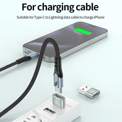 Adaptador Mini OTG USB 3.1 Macho A a USB-C Hembra 120 W 10 Gbps (Plateado)