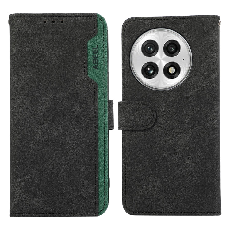 Funda de Cuero con Bloqueo Abeel para OnePlus Nord 13 (Negro y Verde)
